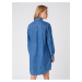 Modré dámske rifľové košeľové šaty Wrangler