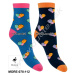 MORE Vzorované ponožky More-078-112 112-modrá