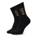 Hugo Súprava 3 párov vysokých dámskych ponožiek 3p Qs Rib Logo Cc W 50484149 Čierna
