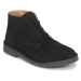 Selected  SLHRIGA NEW SUEDE DESERT BOOT  Polokozačky Čierna