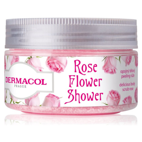 Dermacol Flower Care Rose cukrový telový peeling