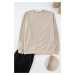 Trendyol Camel Oversize/Wide Cut Crew Neck Sweatshirt