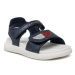 Tommy Hilfiger Sandále Strass Heart Velcro Sandal T1A2-32752-1367 S Tmavomodrá