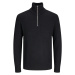 Jack & Jones  Jjeperfect Knit Half Zip 12257773  Svetre Čierna