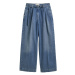 DŽÍNSY GANT LOW LOOSE BELTED JEANS MID BLUE