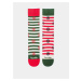 Červeno-zelené vzorované ponožky Fusakle Vianoce na snehu