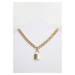 Necklace with padlock - gold color