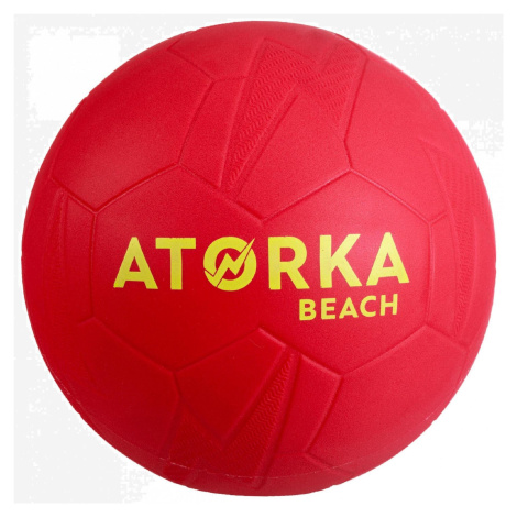 Lopta na plážovú hádzanú HB500B veľkosť 2 červená ATORKA