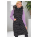 Z6684 DEWBERRY WOMEN'S VEST-LIGHT BLACK