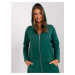 TMAVOZELENÁ MIKINA NA ZIPS -RV-BL-9022.72P-DARK GREEN