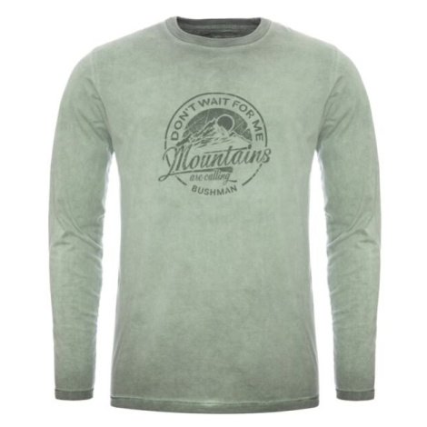 BUSHMAN SHEFFIELD Pánske tričko s dlhým rukávom, svetlo zelená, veľkosť