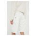 Rifľové krátke nohavice Lee pánske, biela farba
