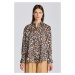 KOŠEĽA GANT D2. RELAXED LEOPARD MODAL SHIRT RICH BROWN