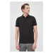 Bavlnené polo tričko BOSS Boss Casual čierna farba, jednofarebné
