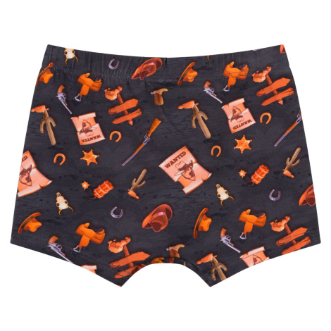 Boys' boxer shorts - graphite print Italian Fashion