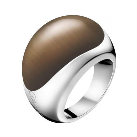 Calvin Klein Oceľový prsteň s kameňom Ellipse KJ3QCR0201 52 mm