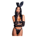 Čierny dvojdielny set Playboy Bunny Noir