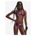 Black Womens Patterned Swimwear Upper Wall Desigual Playa - Women