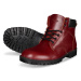 Vasky Farm Low Red - Dámske kožené členkové topánky červené, ručná výroba jesenné / zimné topánk
