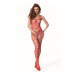 Passion BS102 red - Bodystocking Farba: Červená