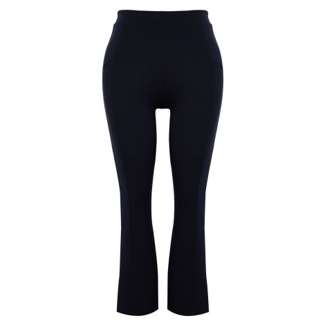 Trendyol Curve Navy Blue Stitch Detail Knitted Trousers