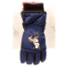 Detské modré lyžiarske rukavice ECHT DOGGY 4-9YEAR