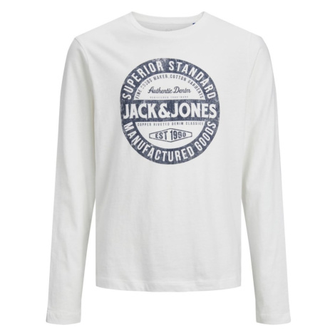 Jack & Jones Junior Tričko  modrá / biela