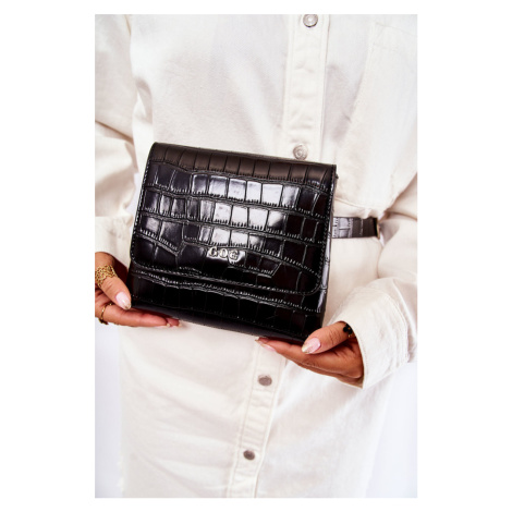 Kožená malá kabelka Goe Znj034 čierna