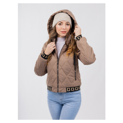 Women's quilted jacket GLANO - brown