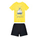 lupilu® Chlapčenské krátke pyžamo (žltá/navy modrá)