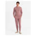 Ombre BASIC men's cotton sweatshirt set unbuttoned sweatshirt + joggers