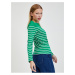 Tričká s dlhým rukávom pre ženy ORSAY - zelená, biela