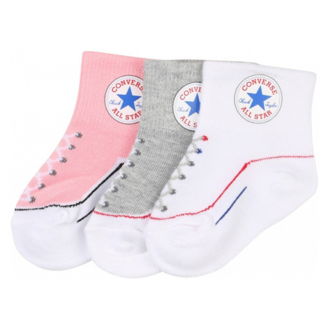 CONVERSE Ponožky 'INFANT'  modrá / sivá / ružová / biela