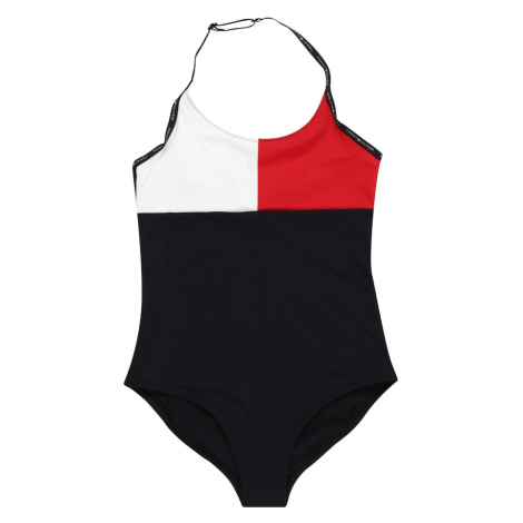 Tommy Hilfiger Underwear Jednodielne plavky  tmavomodrá / červená / biela