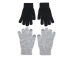 Súprava dvoch párov dámskych rukavíc v čiernej a svetlo šedej farbe ORSAY
