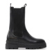 Tommy Hilfiger Členková obuv s elastickým prvkom Monochromatic Chelsea Boot FW0FW06730 Čierna