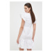 Šaty Liu Jo biela farba, mini, áčkový strih