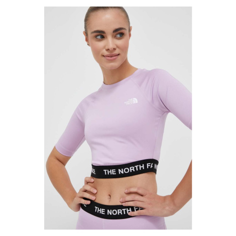 Tréningové tričko The North Face fialová farba
