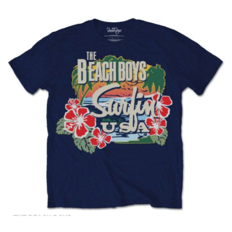 The Beach Boys tričko Surfin USA Tropical Modrá