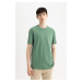 DEFACTO New Regular Fit Crew Neck Short Sleeve 100% Cotton Basic T-Shirt