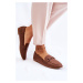 Suede loafers with brown Santi decoration