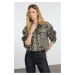 Trendyol Multicolored Crop Brown Denim Jacket