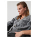 Trendyol Grey Knitted Knitwear Cardigan