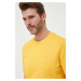 Bavlnené tričko BOSS pánsky,žltá farba,jednofarebný,50468347