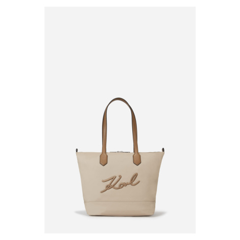 Kabelka Karl Lagerfeld K/Signature Nylon Md Tote Sand