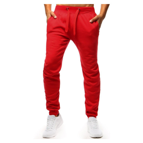 Červené pánske teplákové nohavice UX2711 DStreet