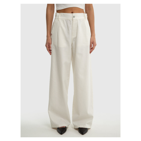 Big Star Woman's Wide Trousers Non Denim 350014 101