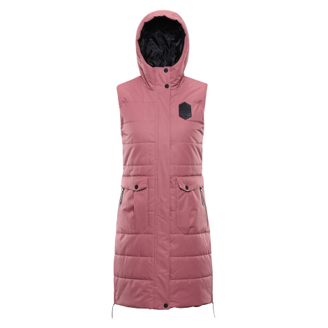 Women's vest with ptx membrane ALPINE PRO HARDA dusty rose