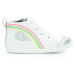 Bobux Alley-Oop White+Silver+Rainbow Aj walk/Kid + členkové barefoot topánky 26 EUR