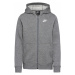 Nike Sportswear Tepláková bunda  sivá melírovaná / biela